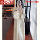SNYDER WEAR2025新款秋季開(kāi)衫女長(zhǎng)款針織開(kāi)衫外套溫柔風(fēng)氣質(zhì)百搭薄款寬松開(kāi)衫 杏色單件 薄款 S 【建議85斤-105斤】