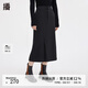 播不規(guī)則半身裙女商場同款秋冬新款氣質(zhì)黑色裙子BDQ4BD1602 K40黑色 L