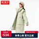 坦博爾羽絨服女冬季新款長款加厚保暖時尚休閑寬松外套TD236776 緋草綠 L 170/92A