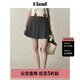 ELAND衣戀半身裙女學(xué)院風(fēng)腰袢設(shè)計(jì)百搭含內(nèi)襯百褶裙2025夏季新款 深灰色(17)D/Grey L