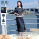 香影純棉牛仔套裝女2025夏裝新款減齡一整套穿搭復古半身裙兩件套 藍色 M 160/84A/95-110斤