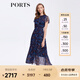 PORTS寶姿女裝“寫(xiě)意繁花”印花薄紗披肩連衣裙LM8D238MPS139 丈青印花 XS (2)