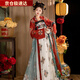 飚閣漢服中國風(fēng)女裝套裝2025年新款國風(fēng)大賞【夢長安】唐制古裝 紅色上衣+白色裙子+披帛 均碼 （70-130斤）