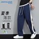 真維斯（JEANSWEST）休閑褲男春夏寬松百搭長(zhǎng)褲闊腿垂感男款運(yùn)動(dòng)長(zhǎng)褲子男寶藍(lán)色L