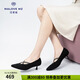 MALOVE MZ不累腳高跟鞋女2025新款氣質(zhì)通勤尖頭淺口小貓跟單鞋女 魅力黑 37