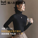 貓人（MiiOW）高領(lǐng)打底衫女款2025新款早秋冬季修身內搭白色毛衣針織衫長(cháng)袖上衣
