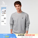 哈吉斯（HAZZYS）男裝 春季戶外休閑男上衣【PHIZ系列】圓領卡通狗衛(wèi)衣男 灰色GE XL （180/100A 50）