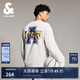杰克·瓊斯（JACK&JONES）男裝NBA聯(lián)名湖人隊百搭舒適圓領(lǐng)刺繡衛(wèi)衣長袖男款224333048 緞白色 常規(guī) 緞白色 M 175