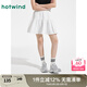 熱風(fēng)（Hotwind）2025年夏季新款女士肌理半裙蓬蓬裙甜美可愛A字短裙 04白色 XL