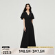 ONLY通勤風(fēng)V領(lǐng)寬松闊腿連體休閑褲女|123344007 H1Z 黑色BLACK XS (155) R