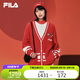 FILA 叕運(yùn)蛇|斐樂【楊冪同款】女編織外套2025春季新年款拼接開衫毛衣