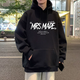 庫奧哲美式重磅連帽衛(wèi)衣男2025新款春秋冬季款寬松加絨潮牌外套上衣服男 黑色 常規(guī) XL (170) 適合120-140斤