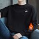 耐克（NIKE）衛衣男裝 2025秋冬季新款運動(dòng)休閑服針織長(cháng)袖外套舒適圓領(lǐng)套頭衫 主推/黑色/加絨/曬圖退5 L (175/92A)