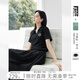 對白文森特.梵高聯(lián)名純棉徽章刺繡polo上衣女2025夏新款半裙套裝 靜謐黑 L