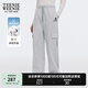 Teenie Weenie小熊女裝簡(jiǎn)約時(shí)尚春季寬松直筒運(yùn)動(dòng)衛(wèi)褲工裝褲休閑褲 灰色 L (170)