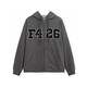 f4衛(wèi)衣2大LOGO6刺繡章若楠得吃戰(zhàn)袍外套立領情侶男女百搭秋冬 深灰色 【薄款】 L