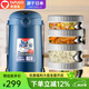 泰福高（TAFUCO）保溫飯盒多層學(xué)生飯盒超長(zhǎng)保溫分層多格大容量上班族便當(dāng)飯盒 2.9L四層316鋼防燙款T0395藍(lán)色