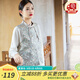 金菊2025春夏新中式國風漢服流蘇小香風配馬面裙女式馬甲坎肩外穿開衫 卡其色 XL