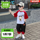 木木屋哪吒衣服兒童套裝夏裝2025新款洋氣國潮風(fēng)男童短袖T恤夏季兩件套 哪吒款 100 建議2~3歲【 90-100】cm