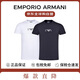 安普里奧·阿瑪尼（Emporio Armani）夏季新款潮流休閑男短袖t恤打底衫2件套裝111267 CC715 黑白L