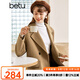 betu百圖女裝冬季新款毛呢外套時(shí)尚翻領(lǐng)雙面呢大衣 駱駝色 M