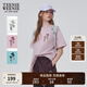 Teenie Weenie小熊T恤女2025年夏季新款活力清新休閑上衣圓領(lǐng)短袖T恤女 A-粉色 M