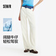 森馬（Semir）陳都靈|商場同款森柔牛仔褲女涼感褲子25夏季闊腿褲103325124001A