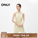 ONLY夏季時尚潮流短款掛脖系帶收腰連衣裙女|124207077 A05 梨黃色 L (170) 88A