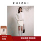 致知ZHIZHI 青杏兒 夏日羊毛短半裙25年秋季新款經(jīng)典高腰直筒 云白 M