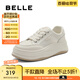 百麗（Belle）休閑百搭小白鞋女商場同款舒適時尚板鞋B1S2DBM4 米色-網(wǎng)面 37 (235mm)