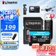 金士頓（Kingston）大疆pocket3無人機(jī)Action4 5pro存儲(chǔ)卡TF卡MicroSD監(jiān)控?cái)z像運(yùn)動(dòng)相機(jī)行車記錄儀高速內(nèi)存卡U3V30A2 SDCG4/256G【讀速200M/S丨4K拍攝