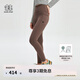 KOLON SPORT/可隆緊身褲 女子戶外露營彈力運(yùn)動(dòng)休閑打底褲子【OBLI-K系列】 LKLG4ST712-DN 深棕色 160/S