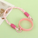 豪客比奇硅膠便攜水杯提繩手提繩帶掛繩圈圈硅膠圓環(huán)手提水壺彈性繩子 粉色+粉短繩