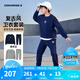 匡威（Converse）匡威童裝男童套裝2025春季新款女童休閑兩件套長袖T恤長褲運動服 藏青藍 150 /72 【建議身高140-152cm】