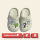 babycrayon2025新款獅子考拉diy鞋花兒童洞洞鞋男寶女童戶外室內(nèi)包頭涼拖鞋 灰色【考拉】 18 cm內(nèi)長【180】適合28-29腳