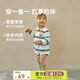 papa爬爬秋季新款云感棉男女寶寶連體衣純棉嬰兒包屁衣長(zhǎng)袖洋氣 綠色 80cm