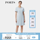 PORTS寶姿春季新品女裝收腰顯瘦溫柔風(fēng)連衣裙ALP8D404HWQ020 天藍色 XS (2)