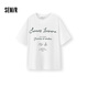 森馬（Semir）短袖T恤女字母寬松潮流2025夏季森柔棉舒適純棉衣服休閑 本白10114 S