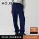 moussy 新品運(yùn)動(dòng)休閑風(fēng)純色衛(wèi)褲休閑褲女028GAZ80-5050 140海軍藍(lán) 均碼 00020/F