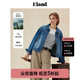 ELAND衣戀翻領(lǐng)牛仔外套短款寬松復(fù)古上衣2024秋季新款 牛仔色(55)Indigo M 165
