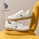 美國馬球協(xié)會（U.S.POLO ASSN.）休閑男鞋經(jīng)典板鞋男2025春夏季新款德訓(xùn)鞋男透氣高端男士休閑鞋子 煙色 39 (245mm) 【標(biāo)準(zhǔn)運(yùn)動鞋碼】