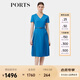 PORTS寶姿春季新品女裝氣質(zhì)百褶拼接連衣裙ALP8D056LWP096 TRANQUIL BLUE XS (2)