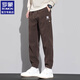 羅蒙（ROMON）休閑褲男衛褲秋冬季新款時(shí)尚潮流燈芯絨加絨加厚寬松束腳運動(dòng)褲男 咖色 常規 XL （推薦125-145斤）