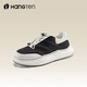 歡騰HANGTEN歡騰2025新款潮流運動(dòng)鞋厚底增高老爹時(shí)尚百搭男鞋休閑鞋 黑米 41