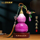 夢(mèng)佳家畫（MEJJHUA）紫氣東來黃銅葫蘆擺件招財(cái)客廳入戶玄關(guān)酒柜高檔裝飾搬家喬遷禮物 小號(hào)銅葫蘆+底座 高約25cm