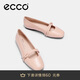 愛步（ECCO）25年夏季新款芭蕾舞鞋方頭羊皮淺口單鞋 舞悅234303 裸粉色38
