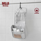 無(wú)印良品（MUJI） 聚酯纖維 可吊掛式洗臉用具盒 化妝包旅行便攜洗漱包 淺灰色 寬16*長(zhǎng)19*厚度6cm