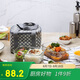 樂扣樂扣（LOCK&LOCK）耐熱玻璃保鮮盒微波爐飯盒上班學(xué)生便當(dāng)盒分隔餐盒配便當(dāng)包兩件套