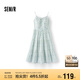 森馬（Semir）連衣裙女設(shè)計(jì)感肌理浪漫2025夏季甜美花邊碎花吊帶裙107425114051