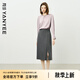 顏域高級感襯衫半身裙氣質(zhì)兩件套女2025新款早秋女士穿搭時尚套裝 灰色 M
